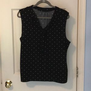 Black Talbots sleeveless top,  XL
